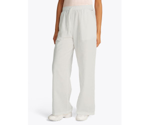 Tommy Jeans dámske nohavice Wide Leg ľanové béžové