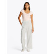 Tommy Jeans dámske nohavice Wide Leg ľanové béžové Tommy Jeans dámske nohavice Wide Leg ľanové béžové