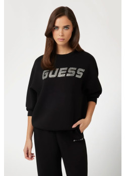 Guess scuba mikina s kamienkovým logom čierna