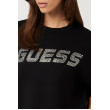 Guess scuba mikina s kamienkovým logom čierna Guess scuba mikina s kamienkovým logom čierna