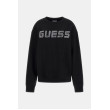 Guess scuba mikina s kamienkovým logom čierna Guess scuba mikina s kamienkovým logom čierna