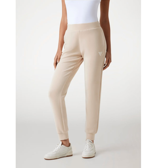 Guess Olympe Long dámske jogger tepláky béžové Guess Olympe Long dámske jogger tepláky béžové