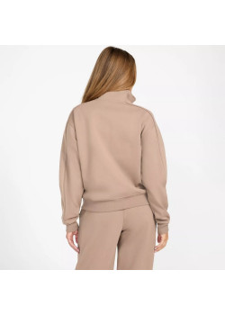 Guess dámska mikina Full-Zip s kamienkovým logom béžová