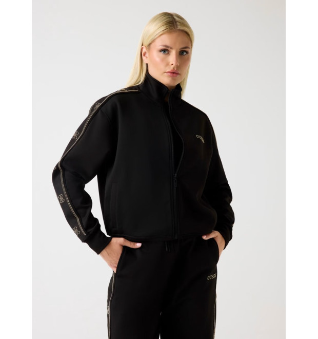 Guess dámska mikina Full-Zip s kamienkovým logom čierna Guess dámska mikina Full-Zip s kamienkovým logom čierna