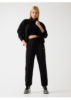 Guess dámska mikina Full-Zip s kamienkovým logom čierna