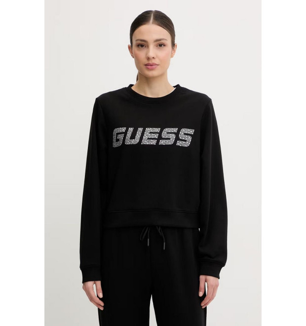 Guess SILVY oversize mikina čierna
