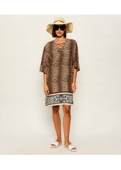 Liu Jo plážový kaftan so zvieracím vzorom