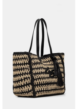 Liu Jo letná plážová taška shopper hnedo-čierna