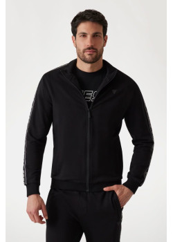 Guess pánska mikin na zips čierna