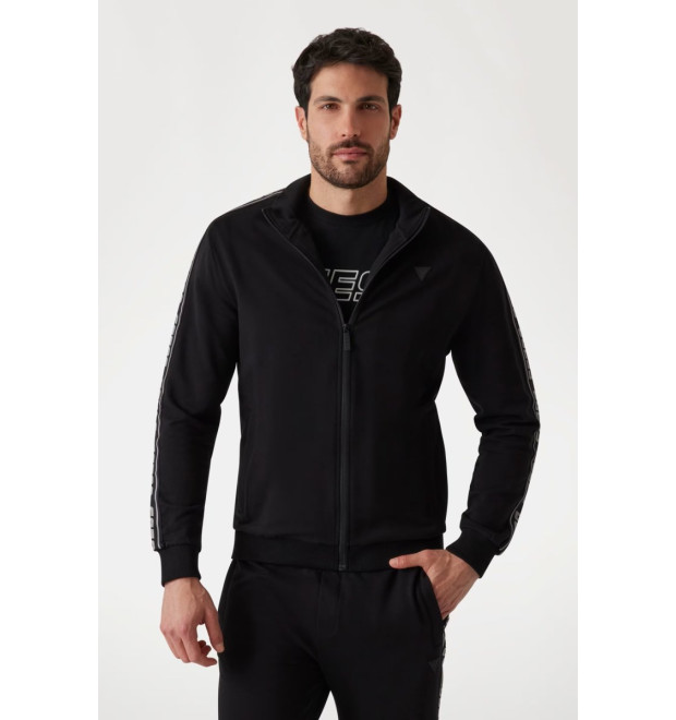 Guess pánska mikin na zips čierna