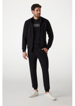 Guess pánska mikin na zips čierna