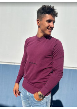 Fialový pánsky pulóver značky Calvin Klein Jeans 