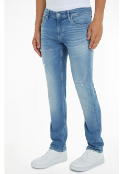 Calvin Klein pánske rifle Slim modré