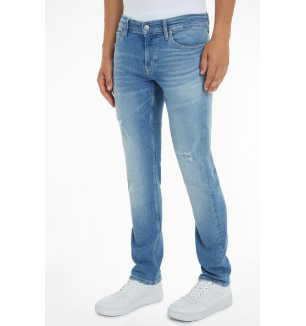 Calvin Klein pánske rifle Slim modré