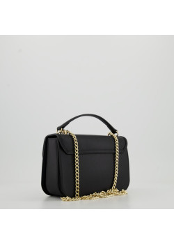 Malá luxusná kožená kabelka Cromia čierna do ruky aj cez rameno