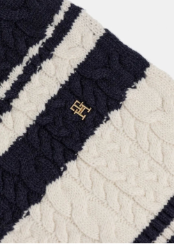 Tommy Hilfiger dámsky vlnený šál modrý