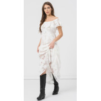 Biele dlhé čipkované šaty LIU-JO Biele dlhé čipkované šaty LIU-JO
