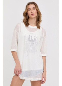 Biele sieťované tričko LIU-JO