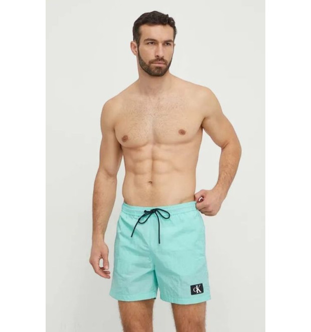 Tyrkysové pánske šortky Calvin Klein Tyrkysové pánske šortky Calvin Klein