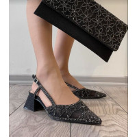Elegantné čierne sandále Menbur Elegantné čierne sandále Menbur