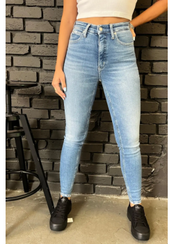Dámske super skinny jeans Calvin Klein bledo modré