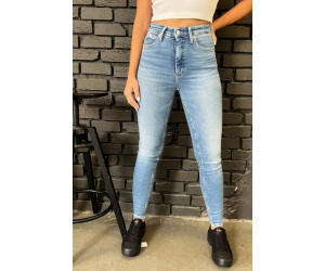 Dámske super skinny jeans Calvin Klein bledo modré