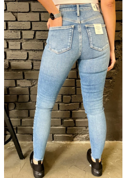 Dámske super skinny jeans Calvin Klein bledo modré
