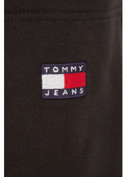 Teplákové čierne kraťasy Tommy Jeans