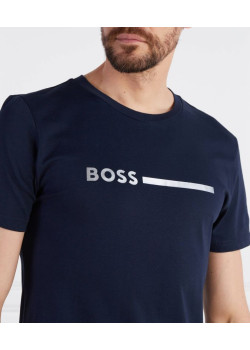 Tmavomodré tričko Boss s krátkym rukávom