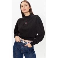 Dámska krátka mikina Tommy Jeans čierna Dámska krátka mikina Tommy Jeans čierna