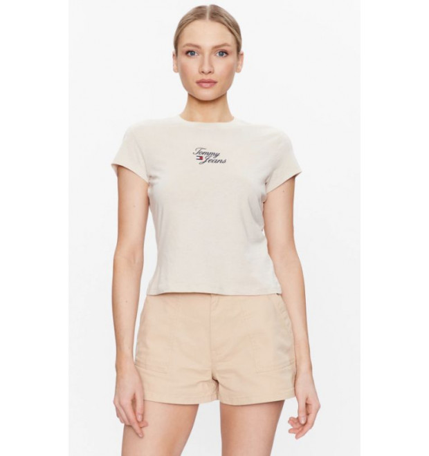 Dámske béžové tričko Tommy Jeans Dámske béžové tričko Tommy Jeans