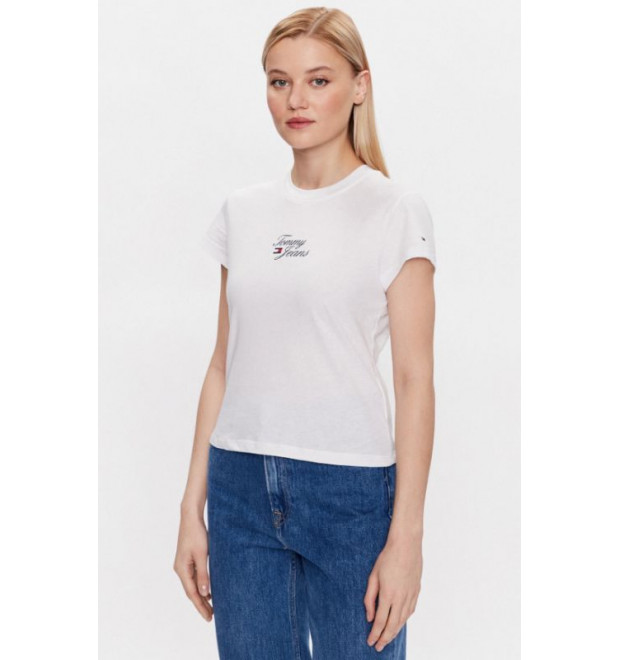 Dámske biele tričko Tommy Jeans Dámske biele tričko Tommy Jeans