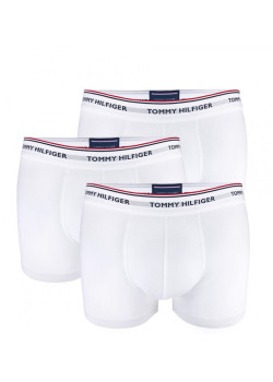 Pánske biele bavlnené boxerky TOMMY HILFIGER trojbalenie