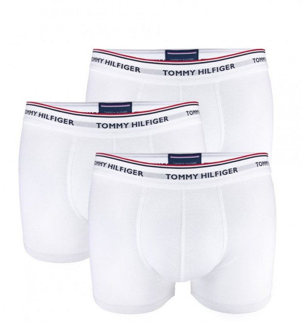 Pánske biele bavlnené boxerky TOMMY HILFIGER trojbalenie Pánske biele bavlnené boxerky TOMMY HILFIGER trojbalenie
