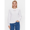 Biela mikina bez kapucne Tommy Jeans Biela mikina bez kapucne Tommy Jeans