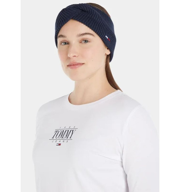 Tommy Jeans dámska čelenka s logom tmavomodrá