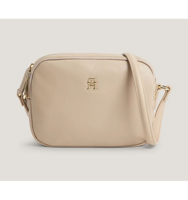 Crossbody kabelka Tommy Hilfiger v béžovej farbe Crossbody kabelka Tommy Hilfiger v béžovej farbe