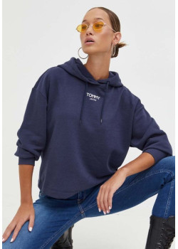 Dámska tmavomodrá mikina Tommy Jeans s kapucňou