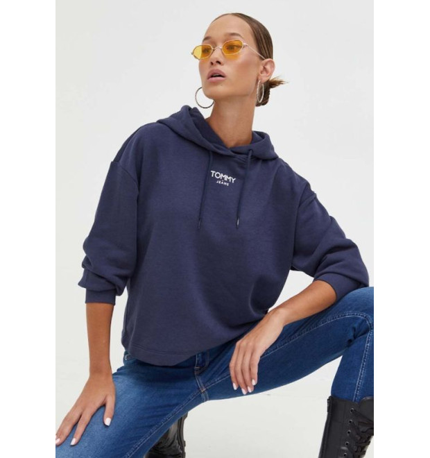 Dámska tmavomodrá mikina Tommy Jeans s kapucňou Dámska tmavomodrá mikina Tommy Jeans s kapucňou