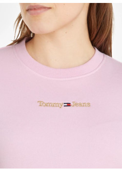 Ružová mikina  Tommy Jeans bez kapucne