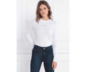 Tommy Jeans dámske tričko s dlhým rukávom biele