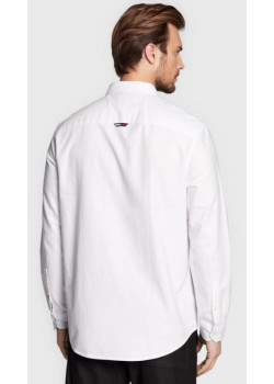 Pánska biela košeľa s dlhým rukávom Tommy Jeans