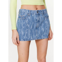 Rifľová mini sukňa Tommy Jeans