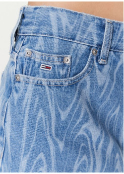 Rifľová mini sukňa Tommy Jeans