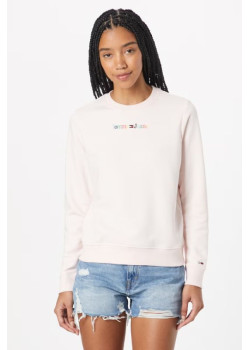 Ružová mikina bez kapucne Tommy Jeans
