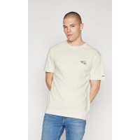 Béžové pánske tričko Tommy Jeans Béžové pánske tričko Tommy Jeans