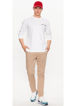 Biele tričko s dlhým rukávom Tommy Jeans