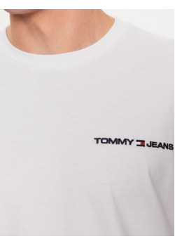 Biele tričko s dlhým rukávom Tommy Jeans