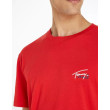 Červené bavlnené tričko Tommy Jeans