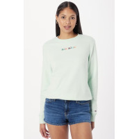 Zelená mikina bez kapucne Tommy Jeans Zelená mikina bez kapucne Tommy Jeans